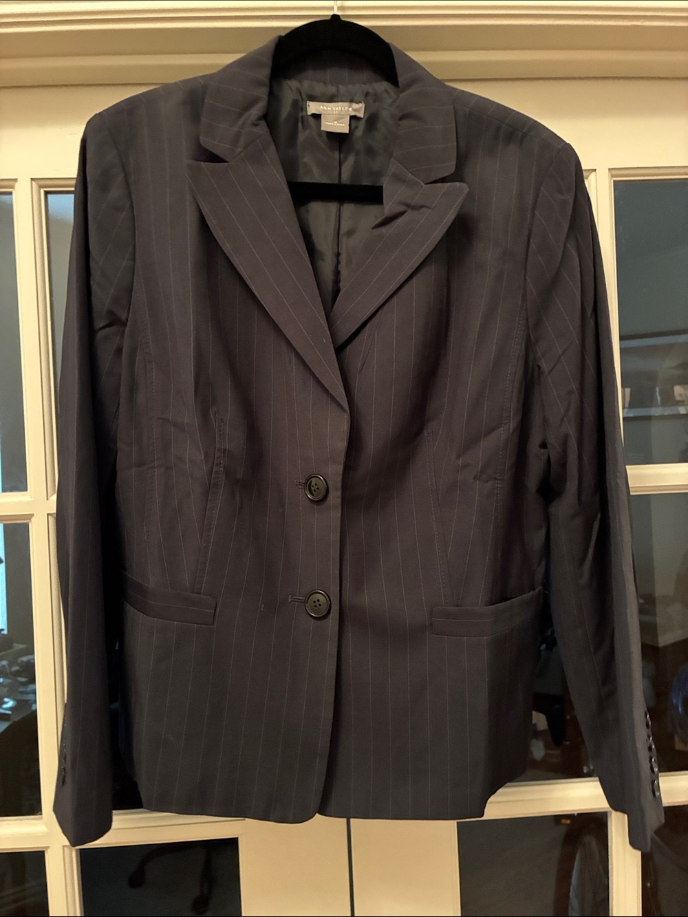 Ann Taylor Women's Navy Pinstripe Blazer